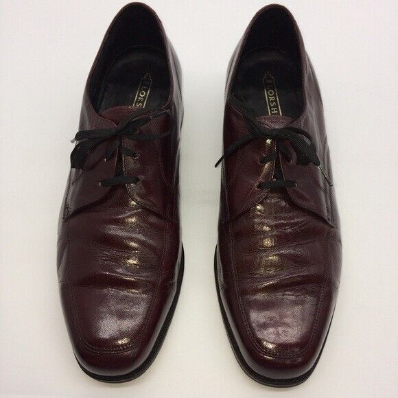 Vintage Florsheim Size 9.5D Burgundy Leather Apron Toe Derby Dress Shoe 33617 NOS Florsheim 33617 Burgundy Kidskin Leather Apron Toe Derby  main image 3